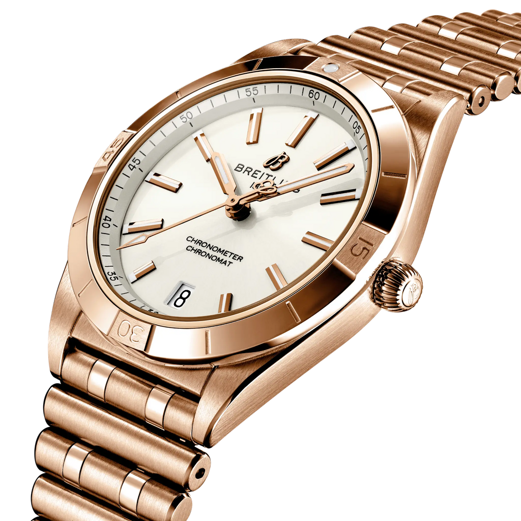BRT Chronomat Automatic 36 Watch with White Dial