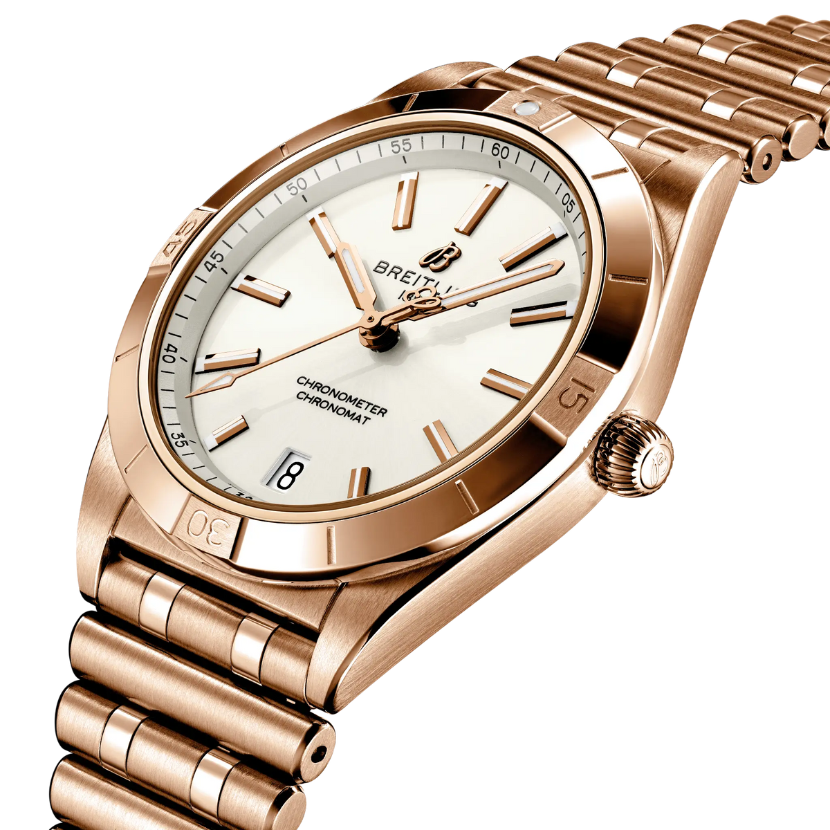 BRT Chronomat Automatic 36 Watch with White Dial