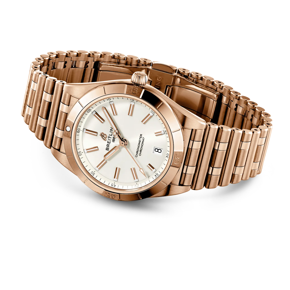 BRT Chronomat Automatic 36 Watch with White Dial