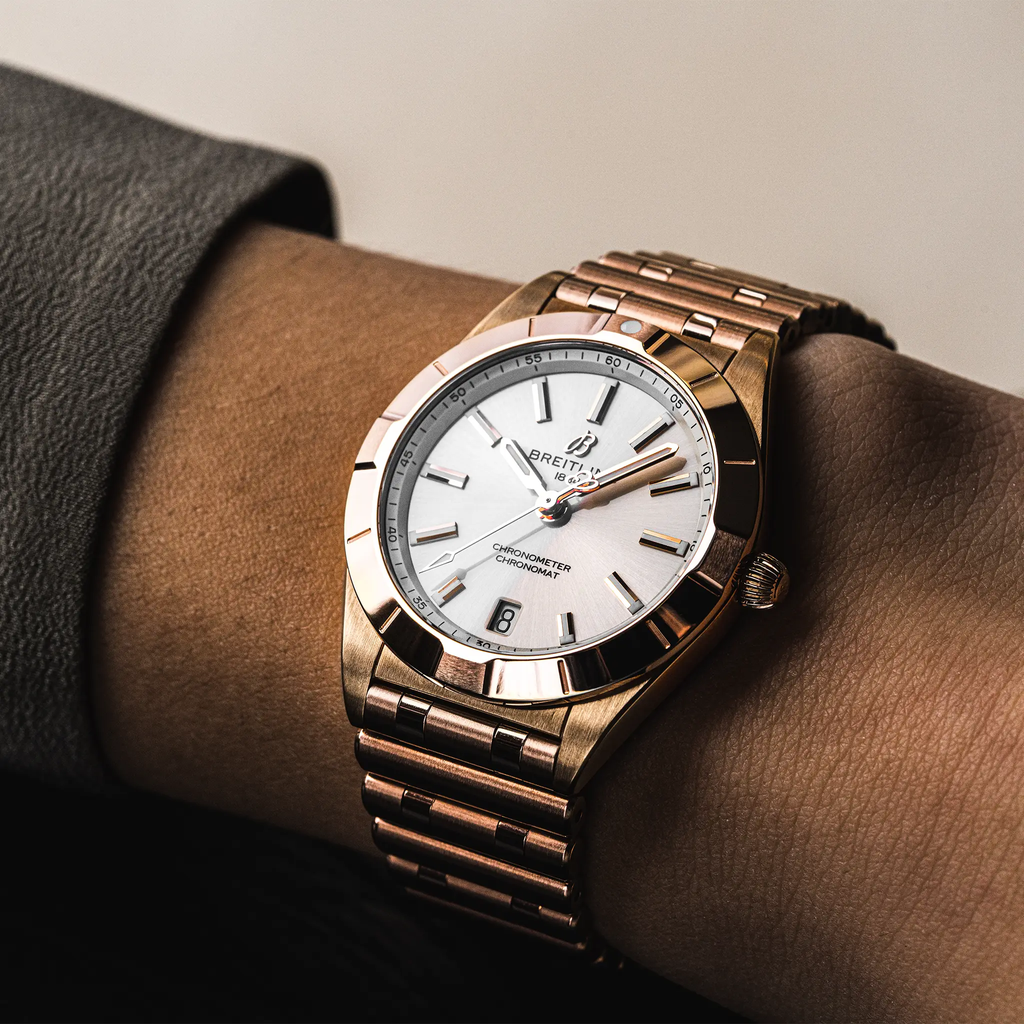 BRT Chronomat Automatic 36 Watch with White Dial