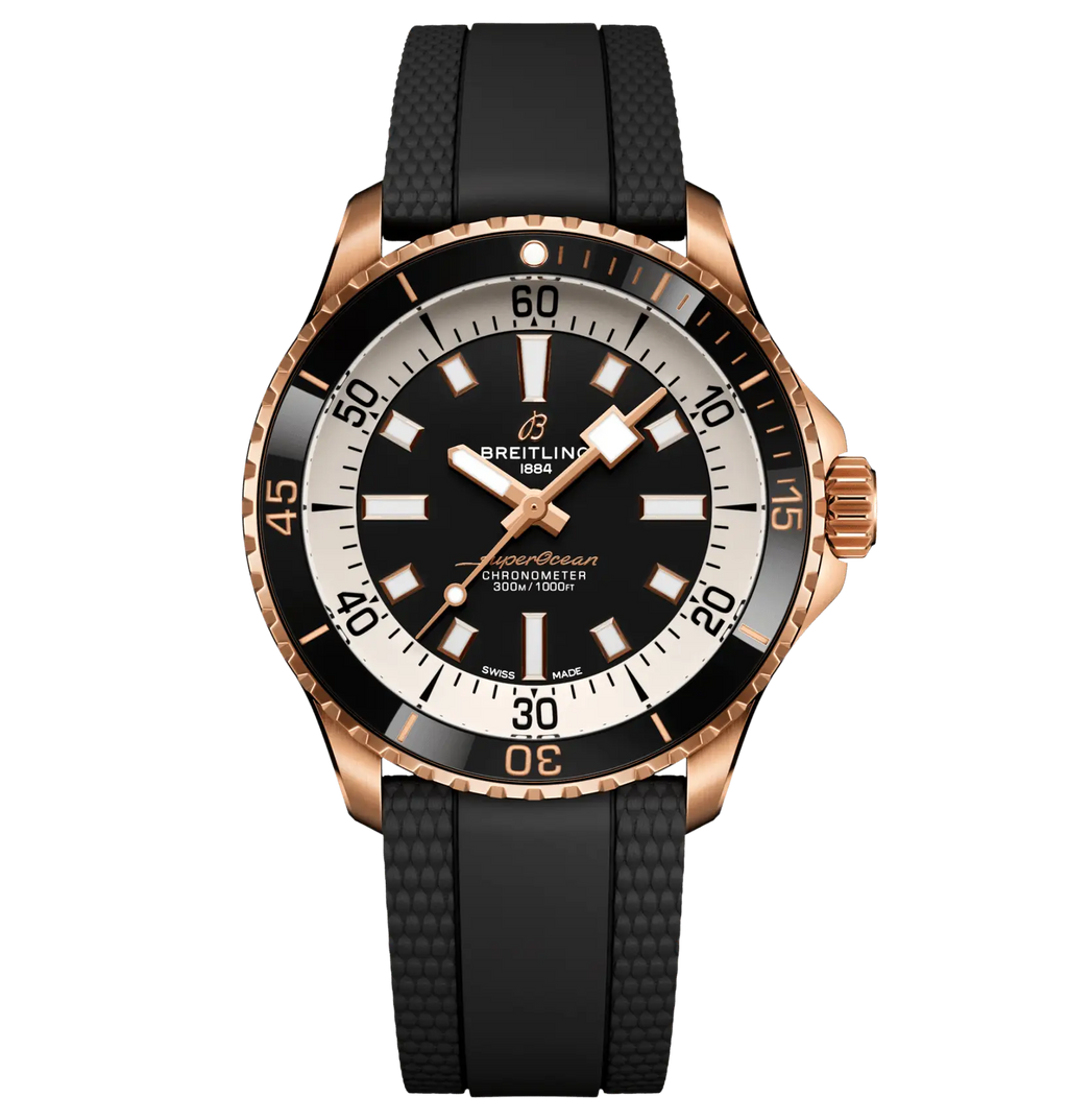 BRT Superocean Automatic 42 Watch with Black Rubber Strap