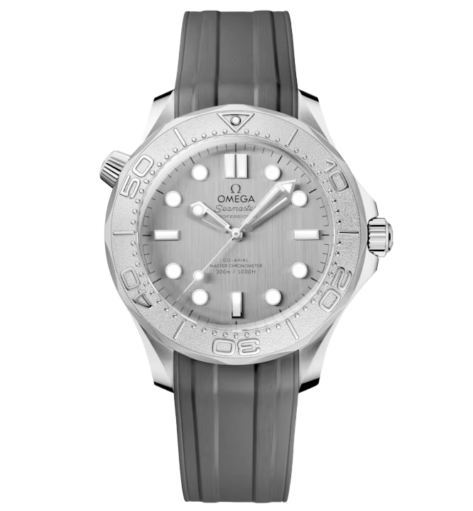 OMG Seamaster Diver 300m, 42mm with Gray Rubber Strap