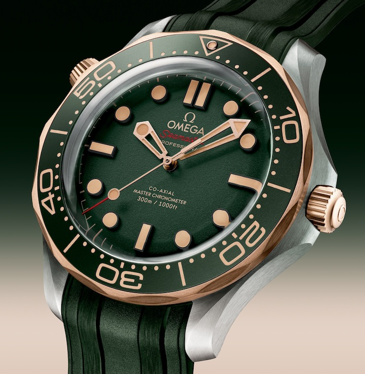 OMG Seamaster Diver 300m, 42mm with Green Rubber Strap