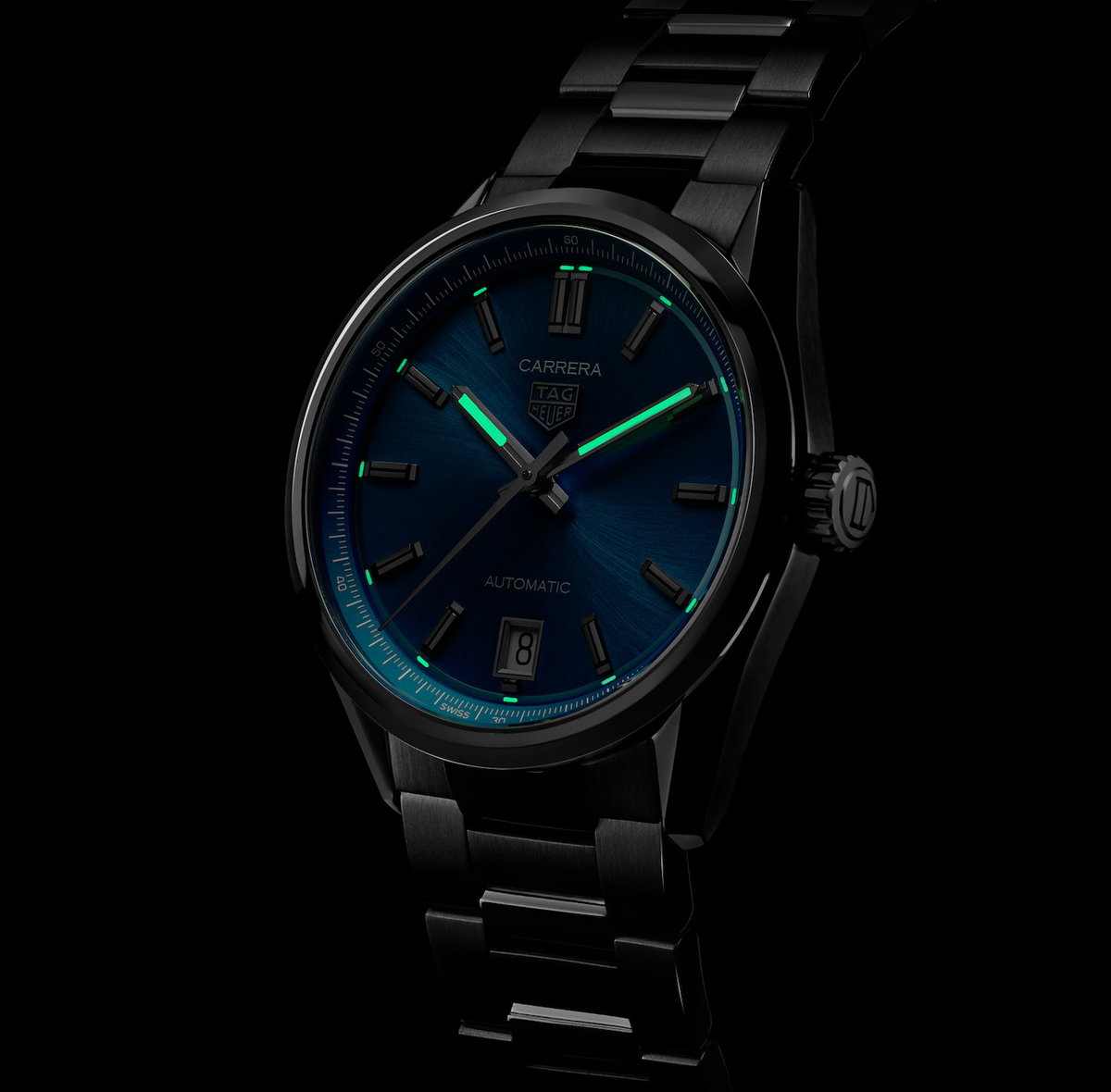 TGHR Carrera Date Watch with Turquoise Dial
