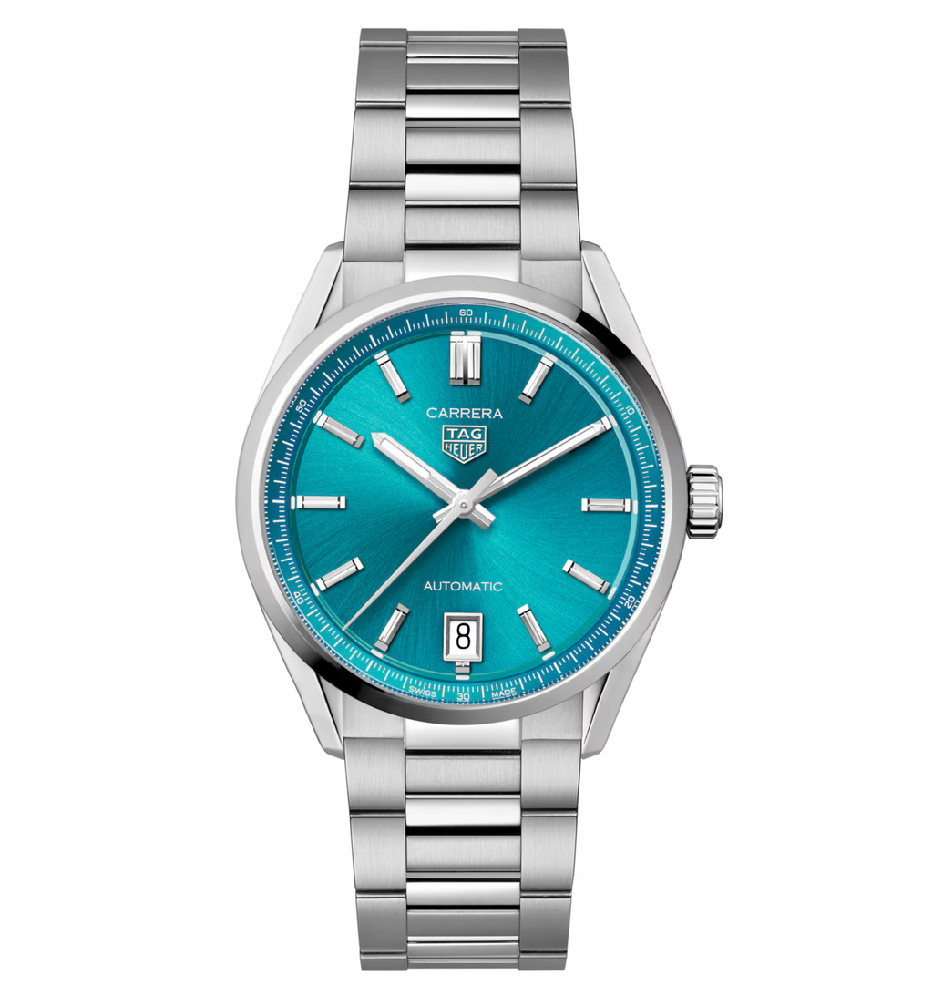TGHR Carrera Date Watch with Turquoise Dial