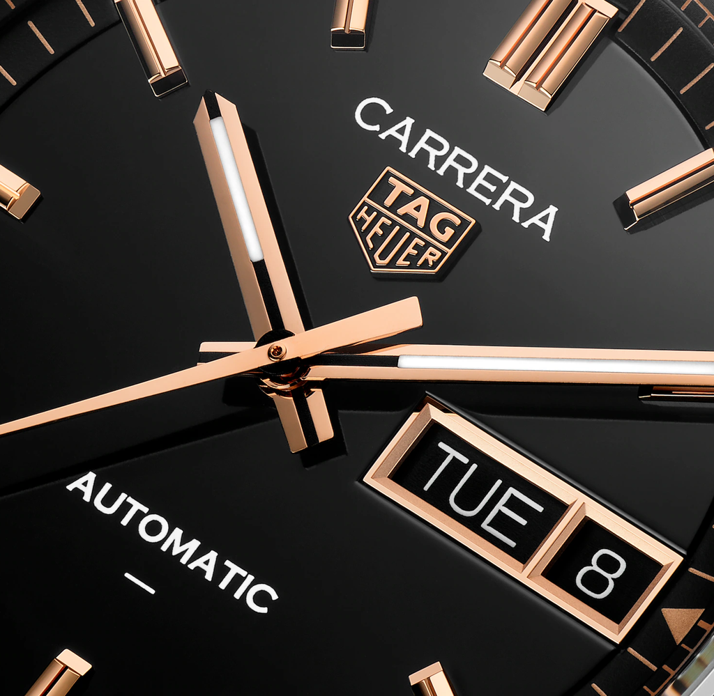 TGHR Carrera Day-Date Watch with Stainless Steel Bracelet
