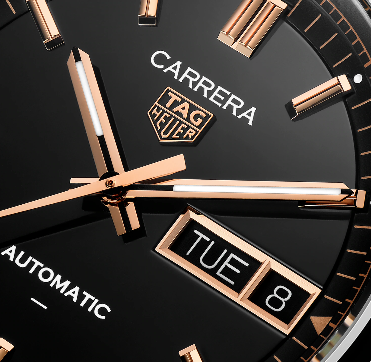 TGHR Carrera Day-Date Watch with Mixed Metals Bracelet