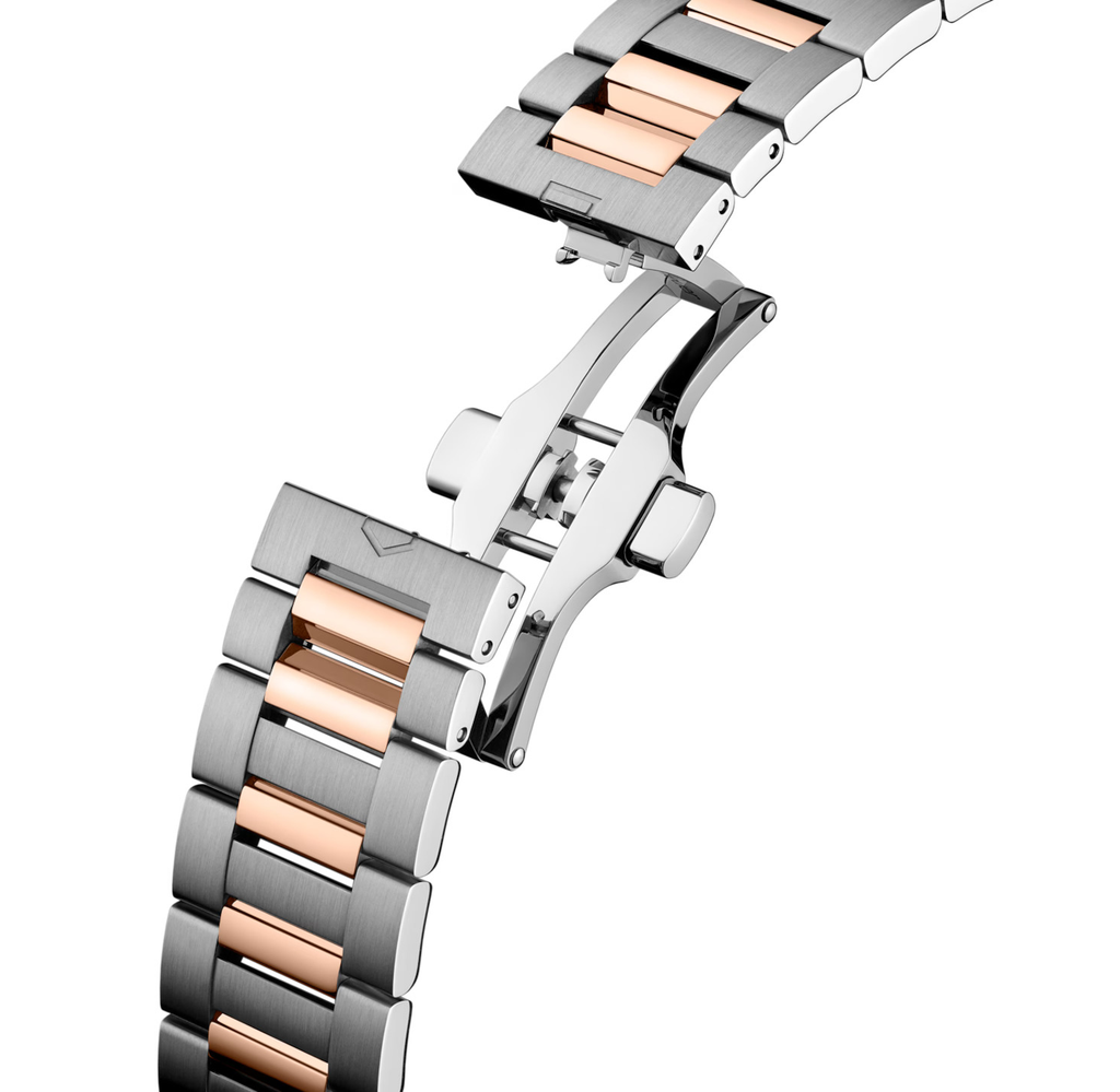 TGHR Carrera Day-Date Watch with Mixed Metals Bracelet