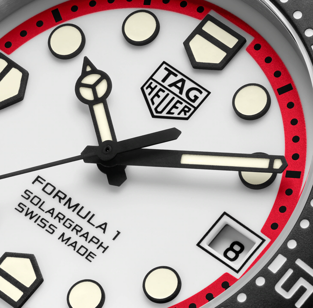 TGHR Formula 1 Solargraph Watch with Red Rubber Strap