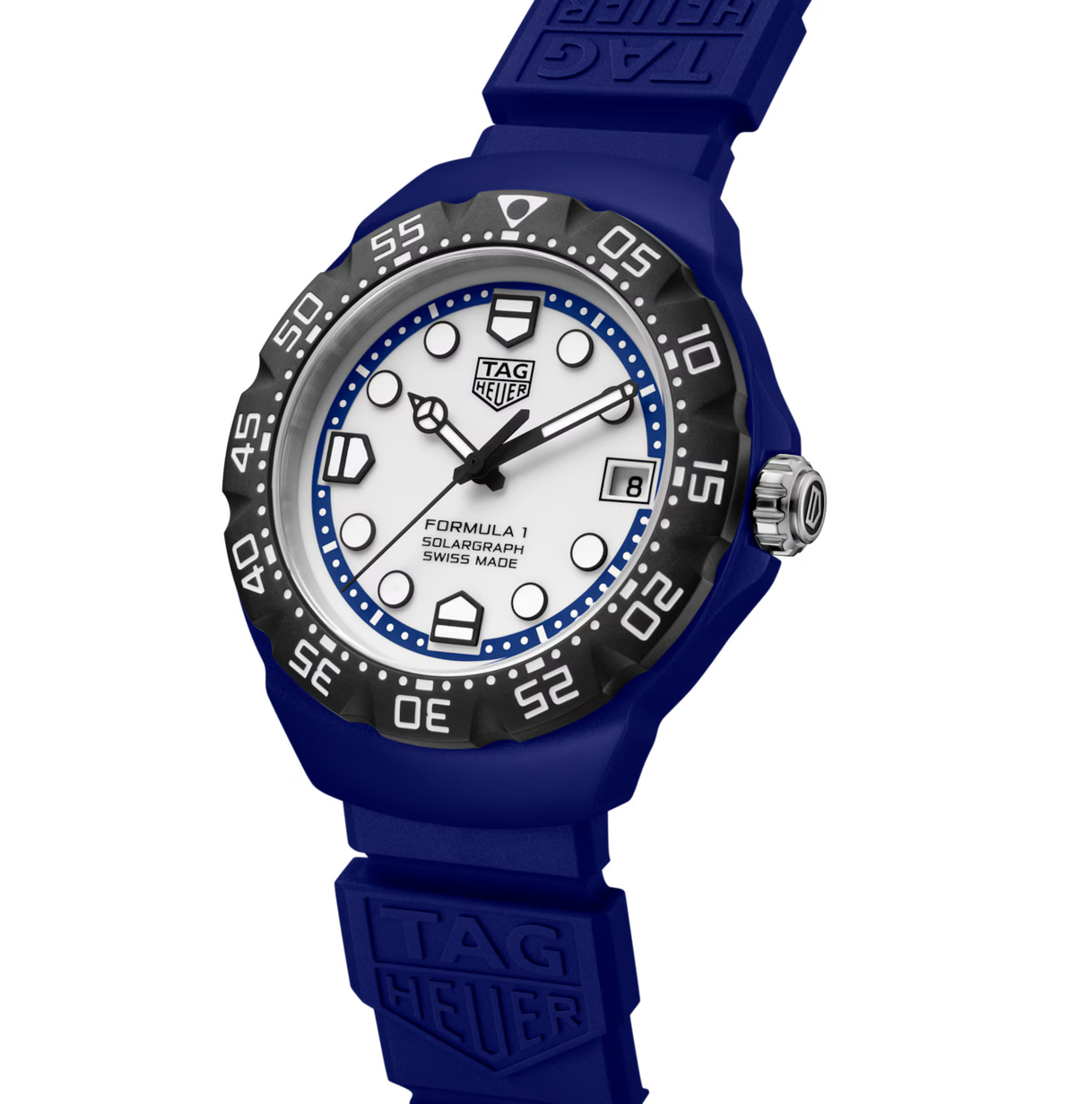 TGHR Formula 1 Solargraph Watch with Blue Rubber Strap, Limited Edition