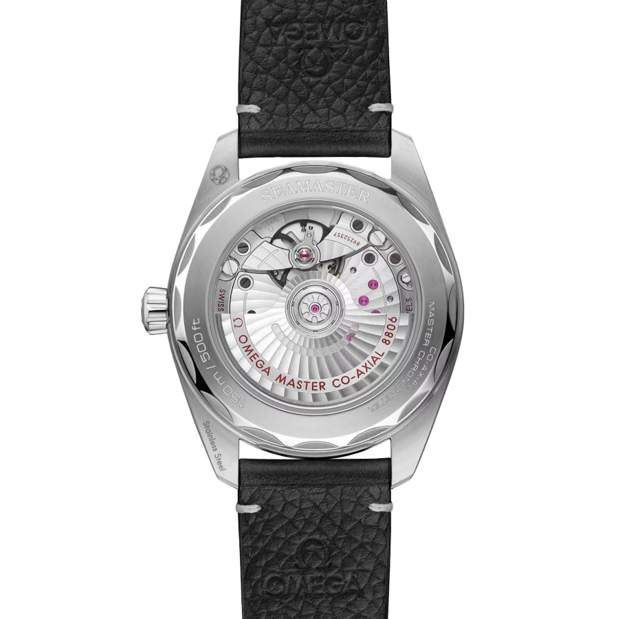 OMG Seamaster Railmaster, 38mm with Black Leather Strap