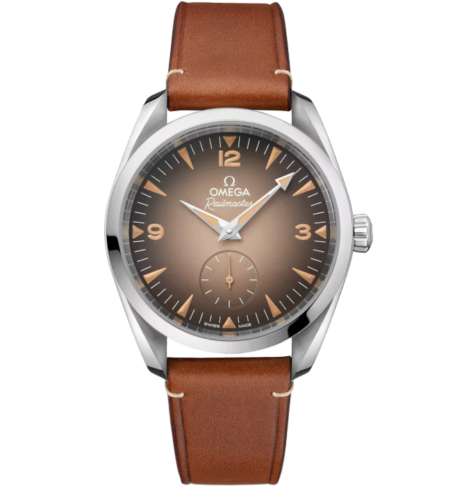 OMG Seamaster Railmaster, 38mm with Brown Leather Strap