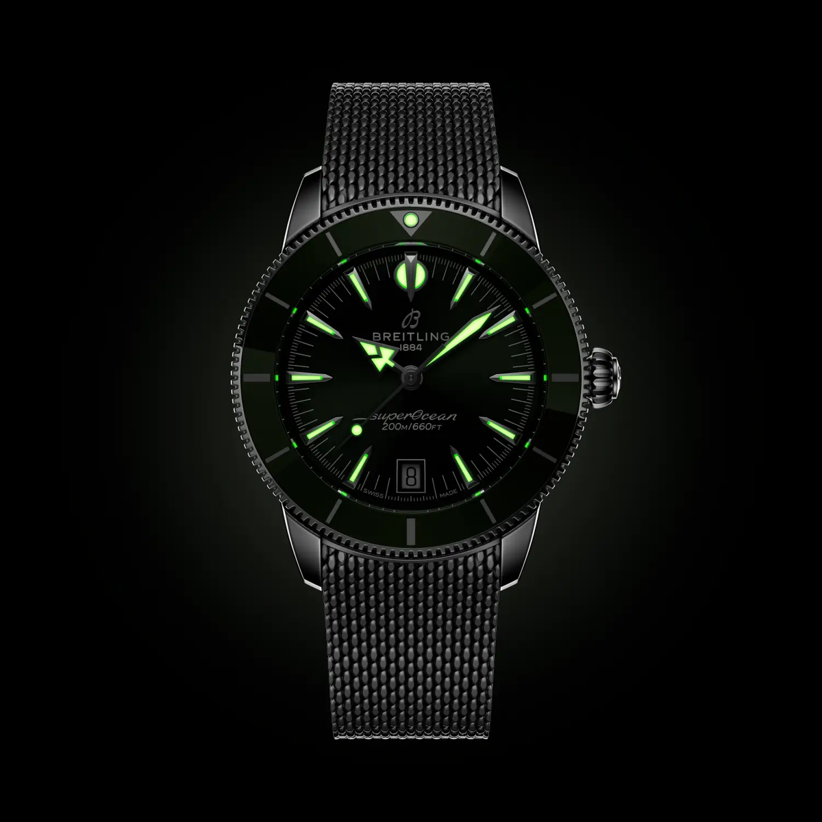 BRT Superocean Heritage B31 Automatic 40 Watch with Green Dial