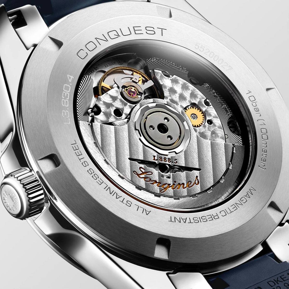 LNGS Conquest 41mm Watch with Blue Rubber Strap