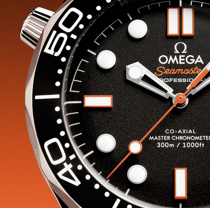 OMG Seamaster Diver 300m, 42mm with Orange Rubber Strap