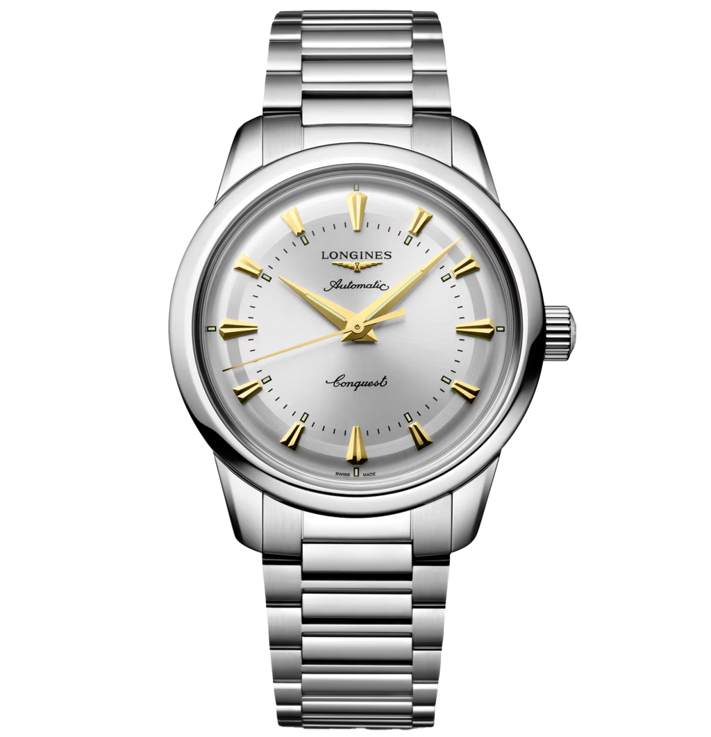 LNGS Conquest Heritage 38mm Watch with Opaline Ivory Dial