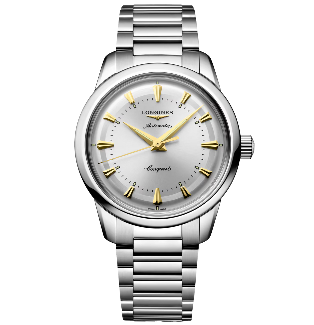 LNGS Conquest Heritage 38mm Watch with Opaline Ivory Dial