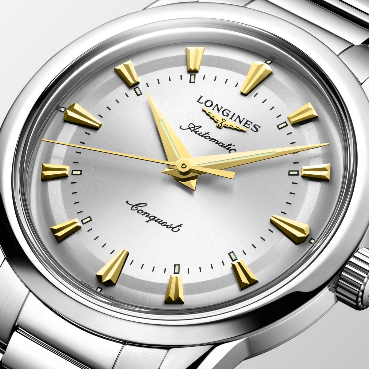 LNGS Conquest Heritage 38mm Watch with Opaline Ivory Dial