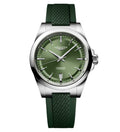 LNGS Conquest 38mm Watch with Green Rubber Strap