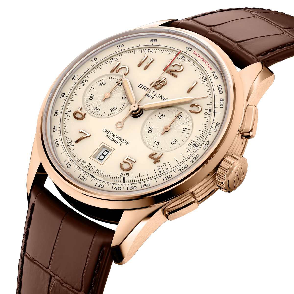 BRT Premier B01 Chronograph 42 Watch with Cream Dial