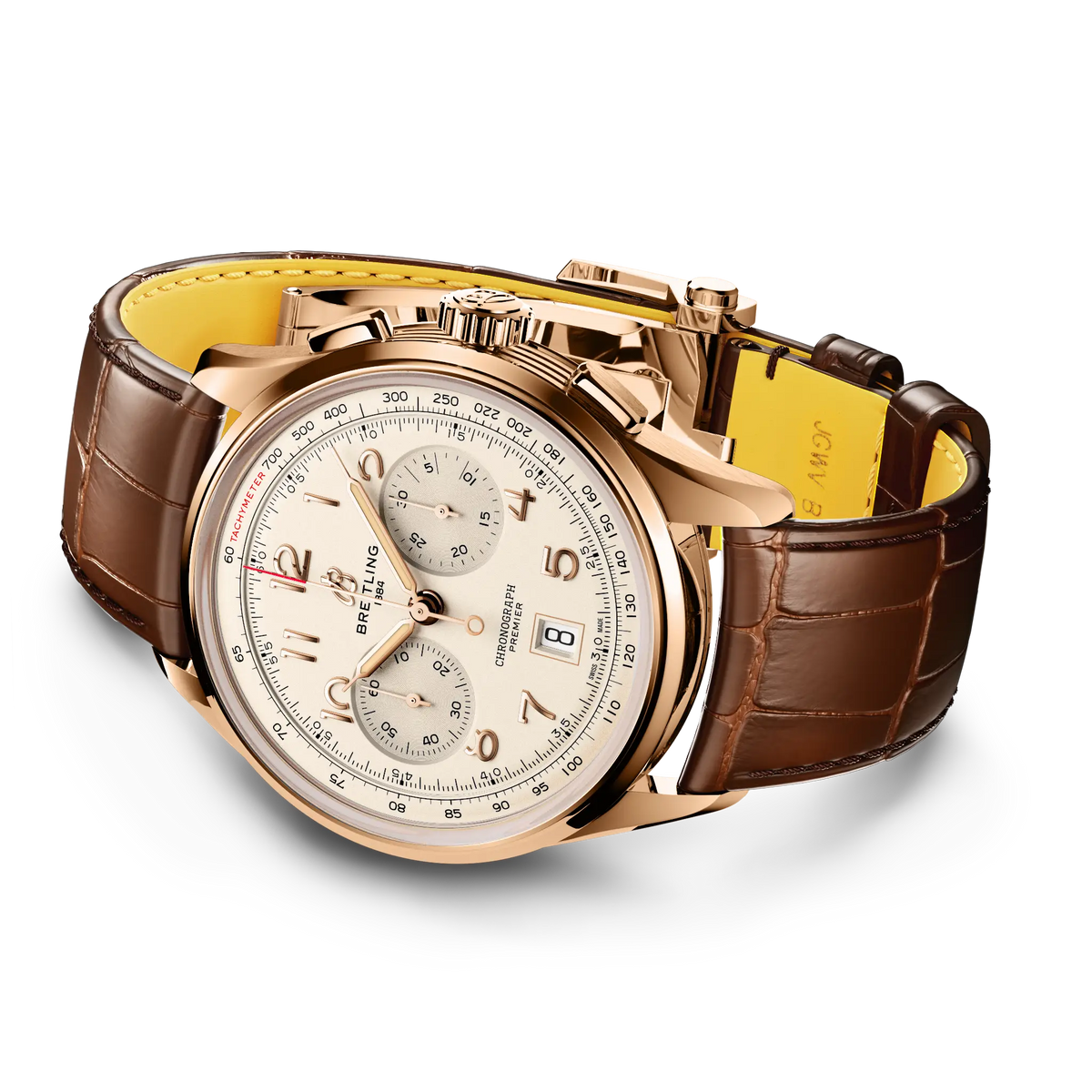 BRT Premier B01 Chronograph 42 Watch with Cream Dial