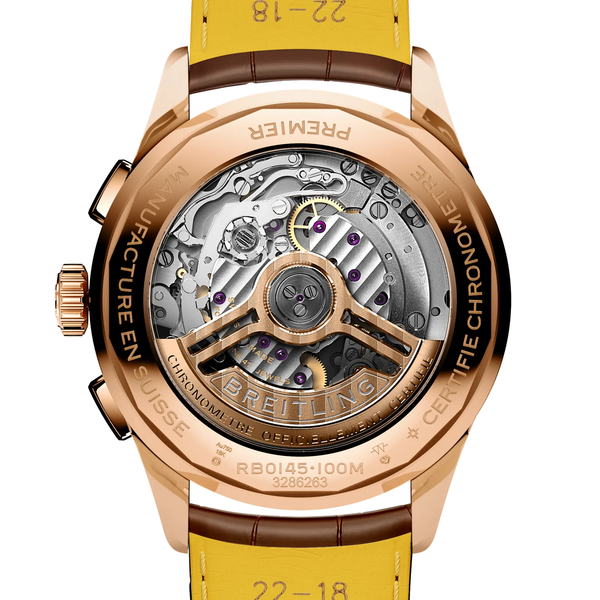 BRT Premier B01 Chronograph 42 Watch with Cream Dial