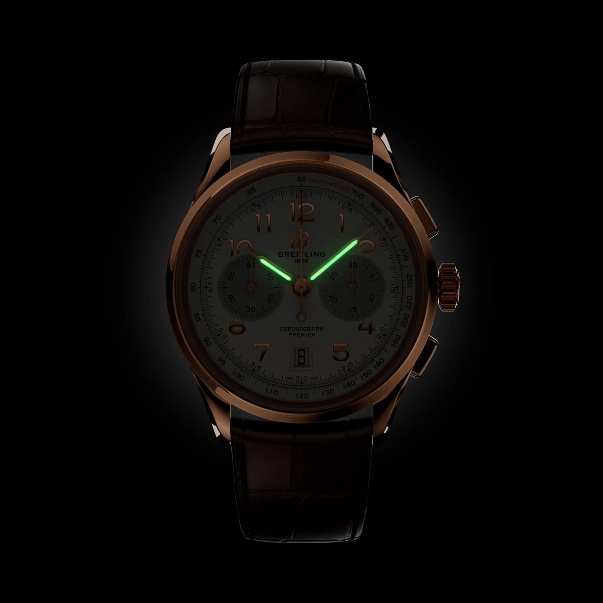 BRT Premier B01 Chronograph 42 Watch with Cream Dial