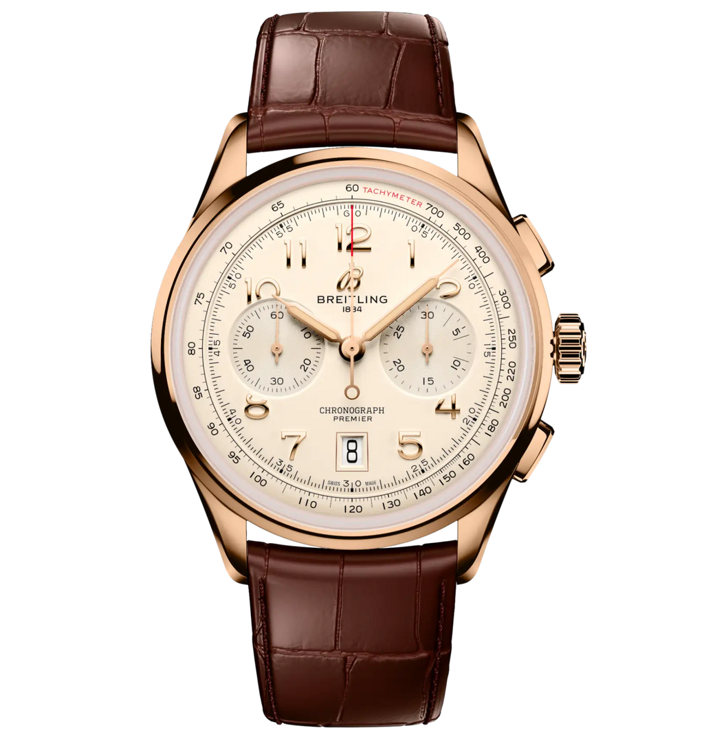 BRT Premier B01 Chronograph 42 Watch with Cream Dial