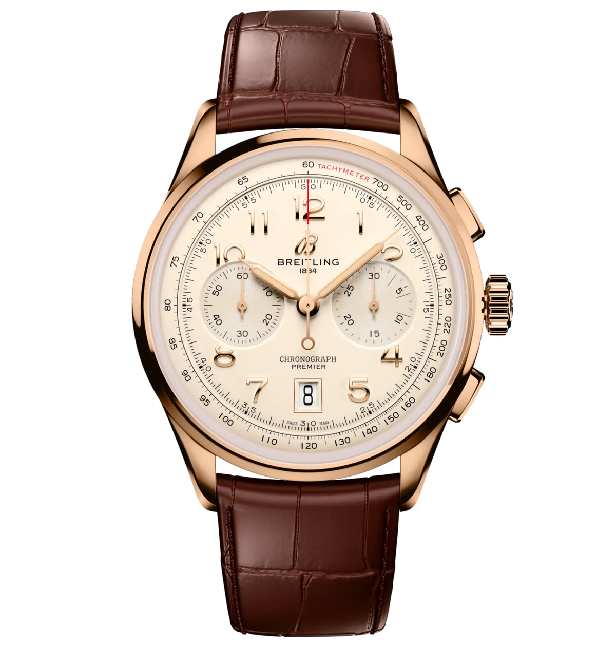 BRT Premier B01 Chronograph 42 Watch with Cream Dial