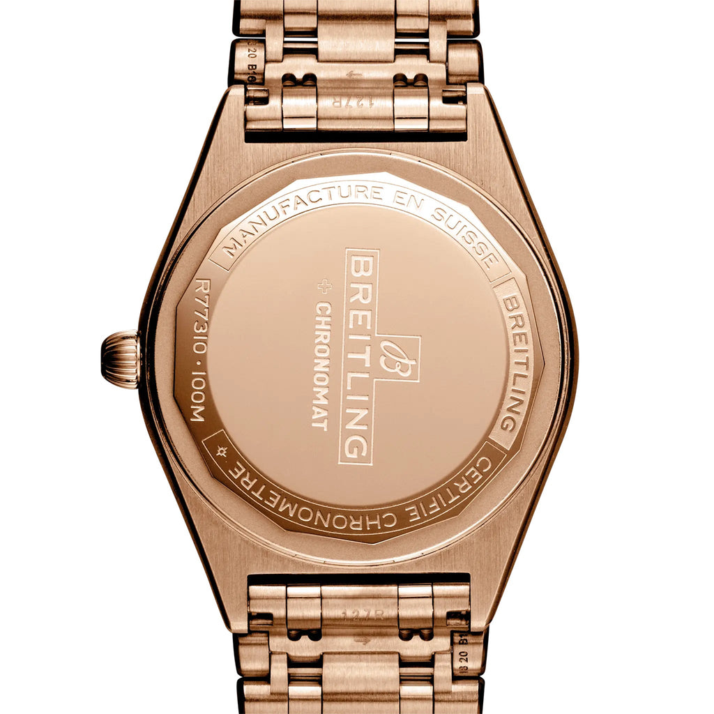 BRT Chronomat 32mm Watch with 18K Red Gold Bracelet