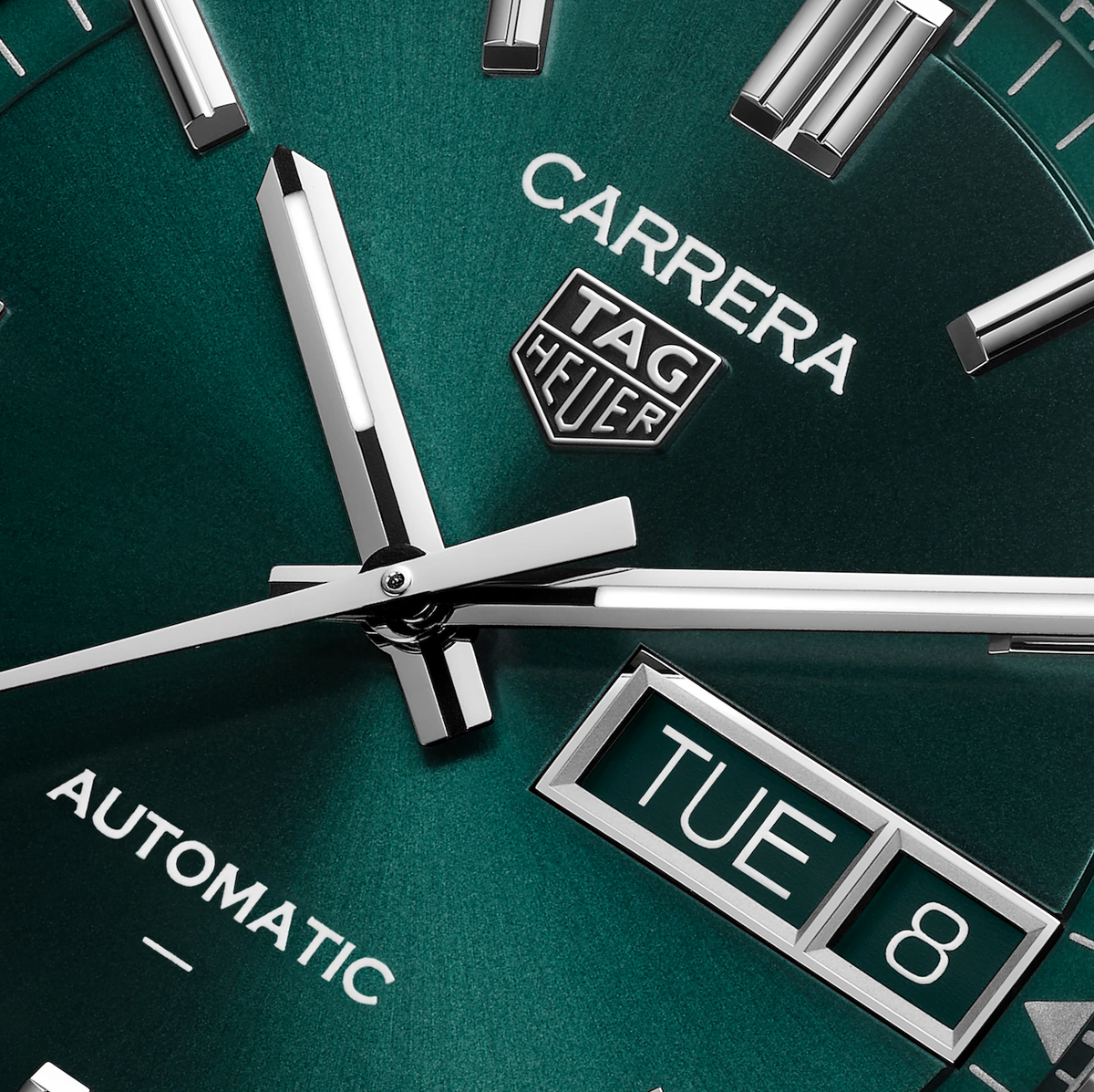 TGHR Carrera Day-Date Watch with Deep Green Dial