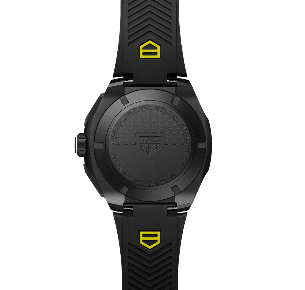 TGHR Formula 1 Chronograph Watch with Black and Yellow Rubber Strap