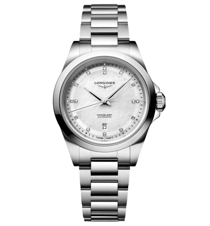 LNGS Conquest 30mm Watch with Mother-of-Pearl Dial