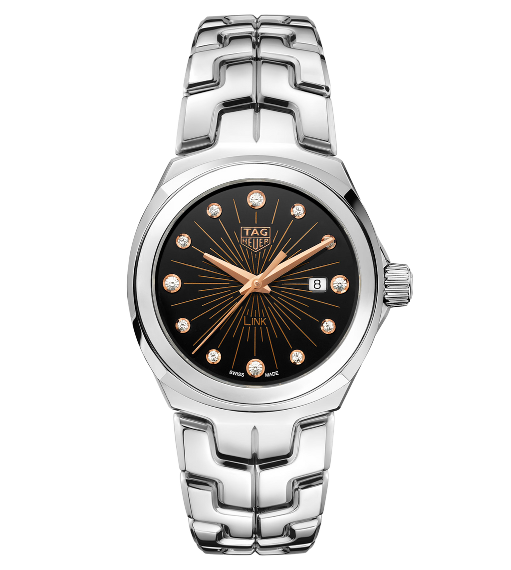 TGHR Link Date Watch with Diamond Dial