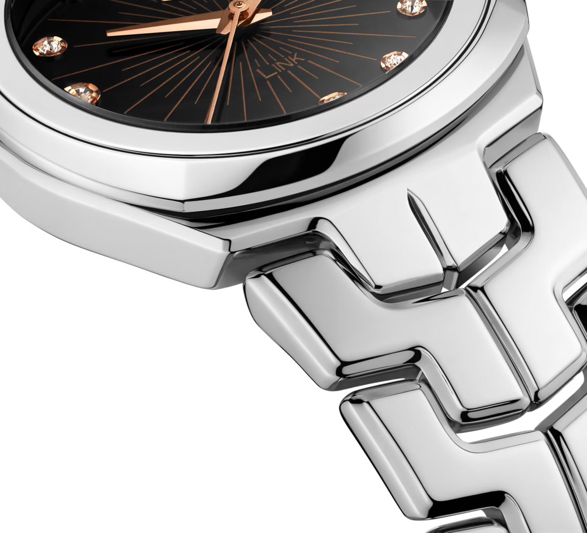 TGHR Link Date Watch with Diamond Dial