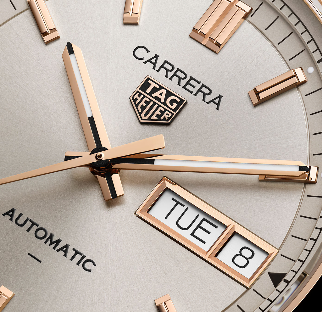 TGHR Carrera Day-Date Watch with Beige Dial