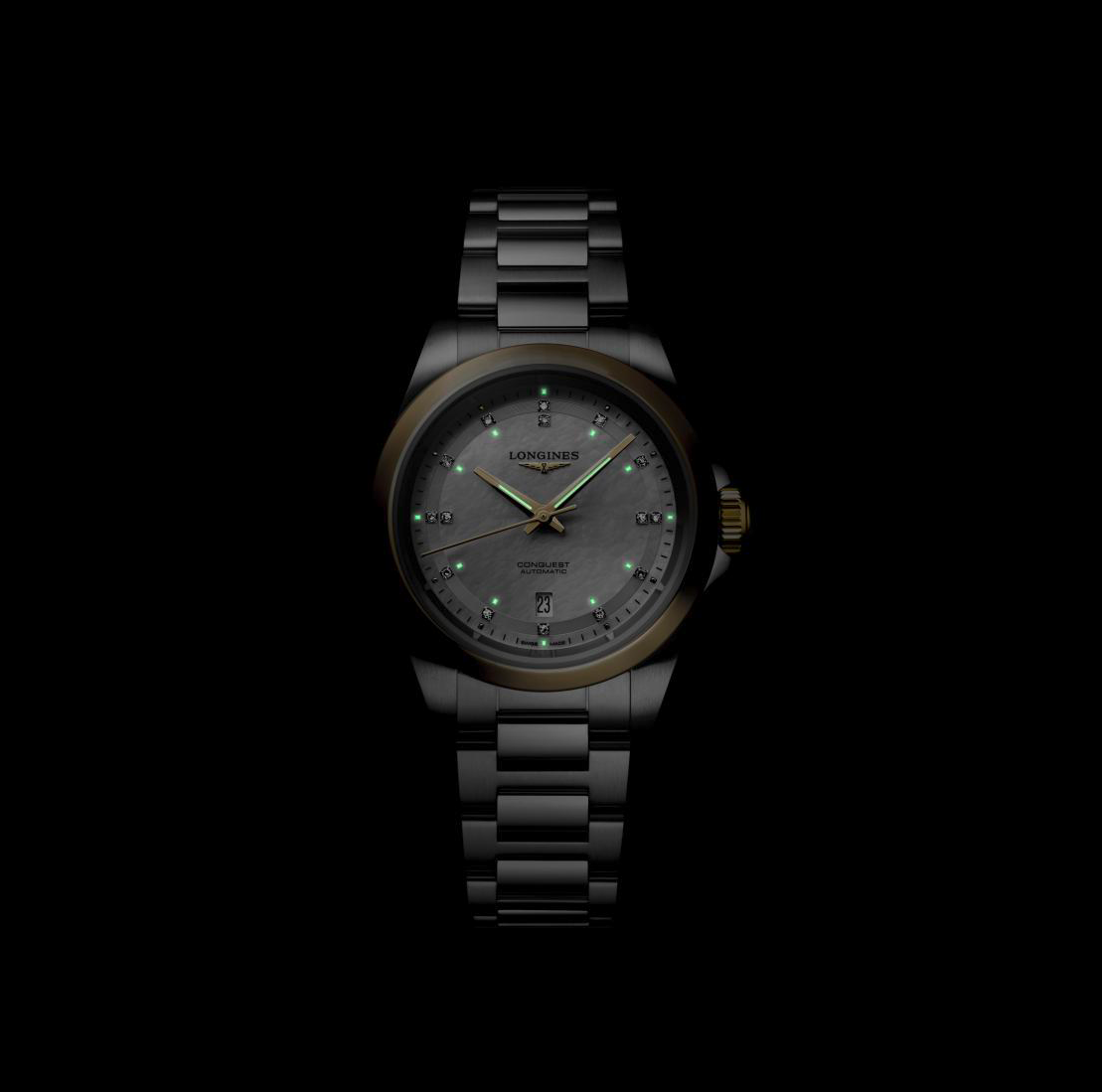 LNGS Conquest 30mm Watch with Diamonds