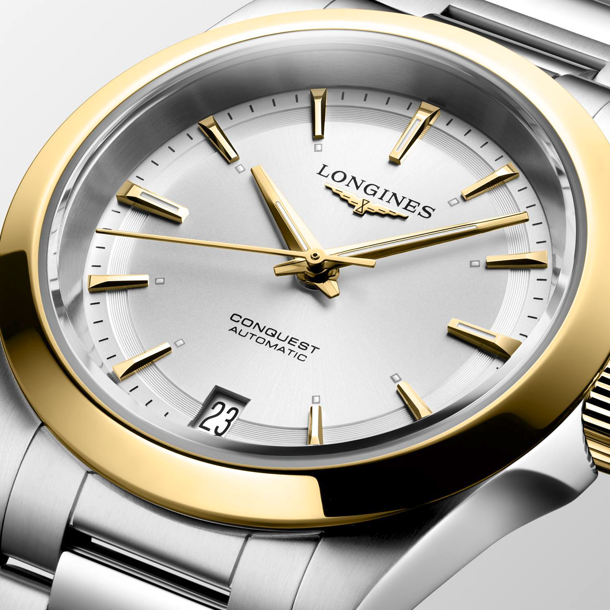 LNGS Conquest 34mm Watch with Silver Dial