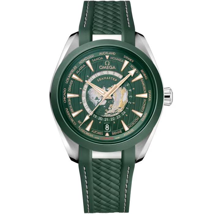OMG Seamaster Aqua Terra 150m, 43mm with Green Rubber Strap