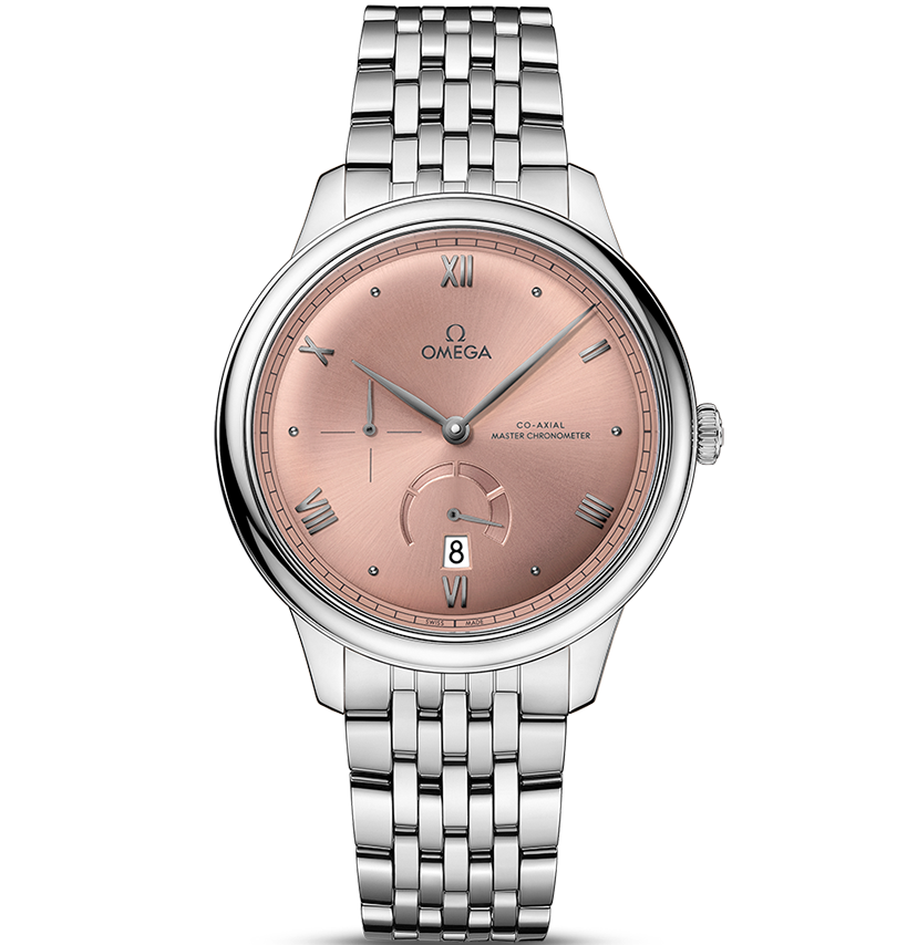 OMG De Ville Prestige Co-Axial Master Chronometer Power Reserve, 41mm with Salmon Dial