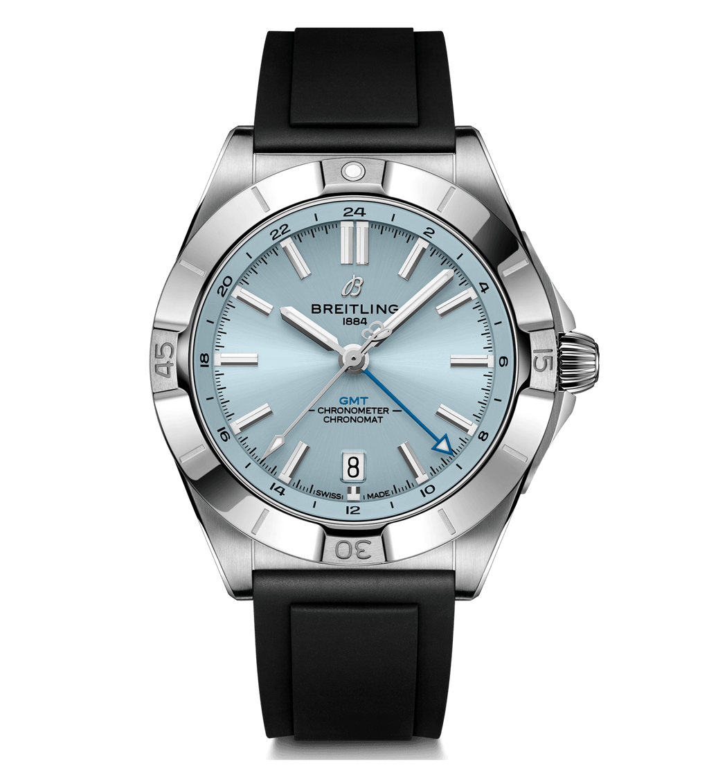 BRT Chronomat Automatic GMT 40 Watch with Ice Blue Dial