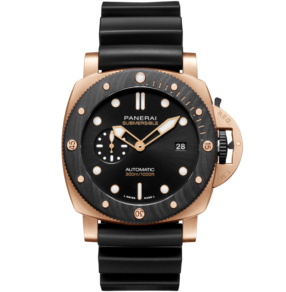 PNRI Submersible QuarantaQuattro Goldtech™ OroCarbo, 44mm