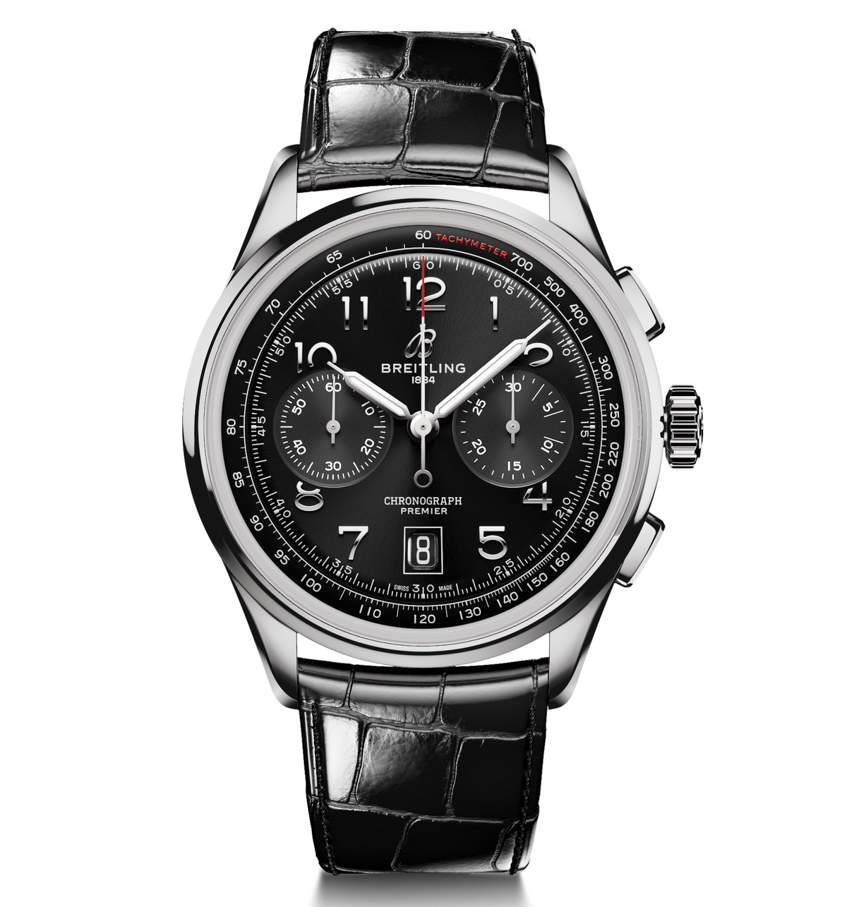 BRT Premier B01 Chronograph 42mm Watch with Black Dial