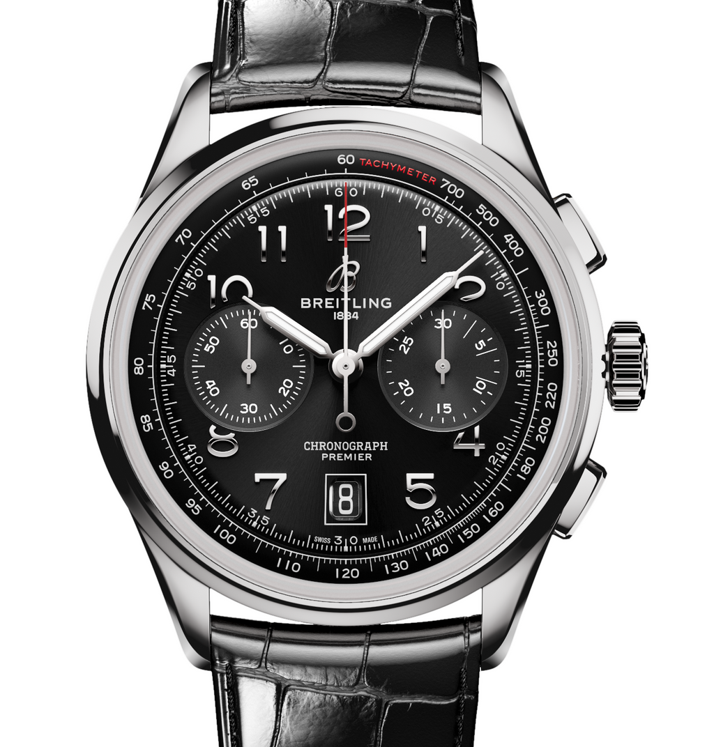BRT Premier B01 Chronograph 42mm Watch with Black Dial