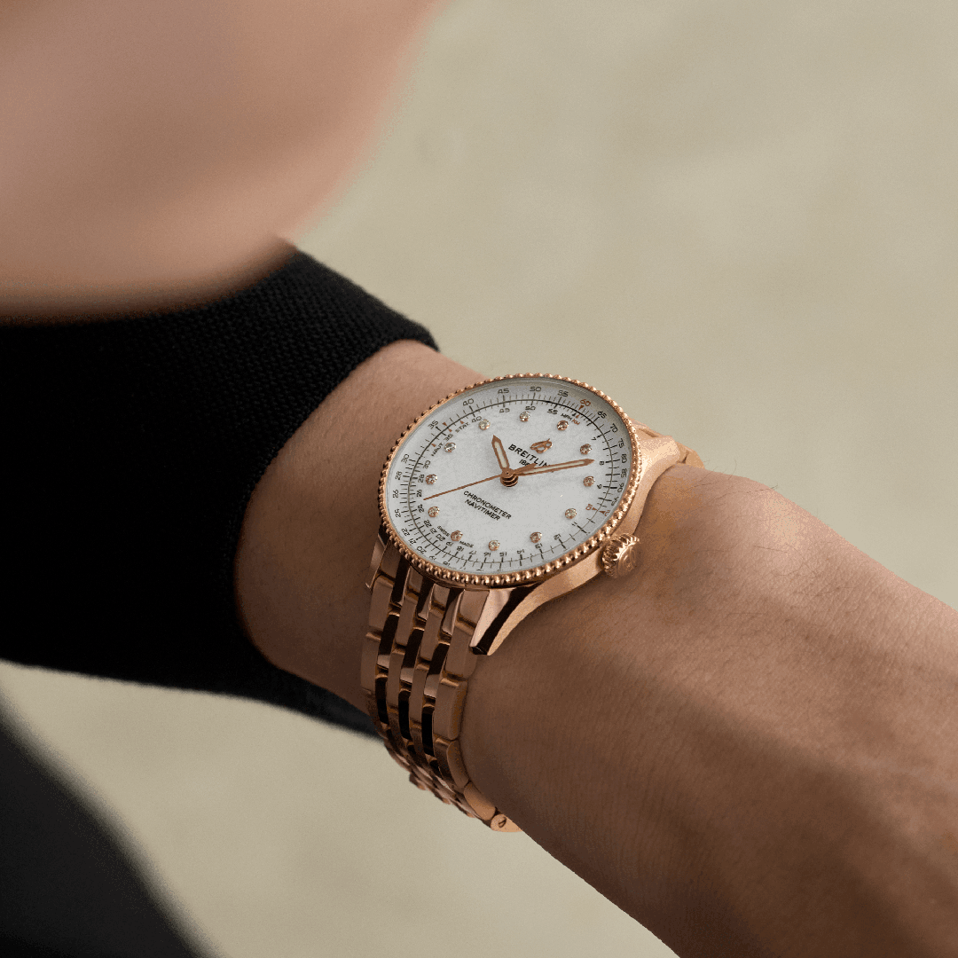 BRT Navitimer Automatic 36 Watch with Mother of Pearl Dial