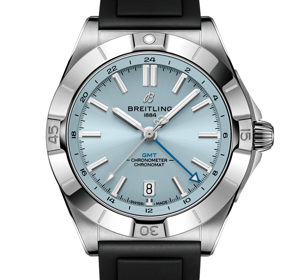 BRT Chronomat Automatic GMT 40 Watch with Ice Blue Dial