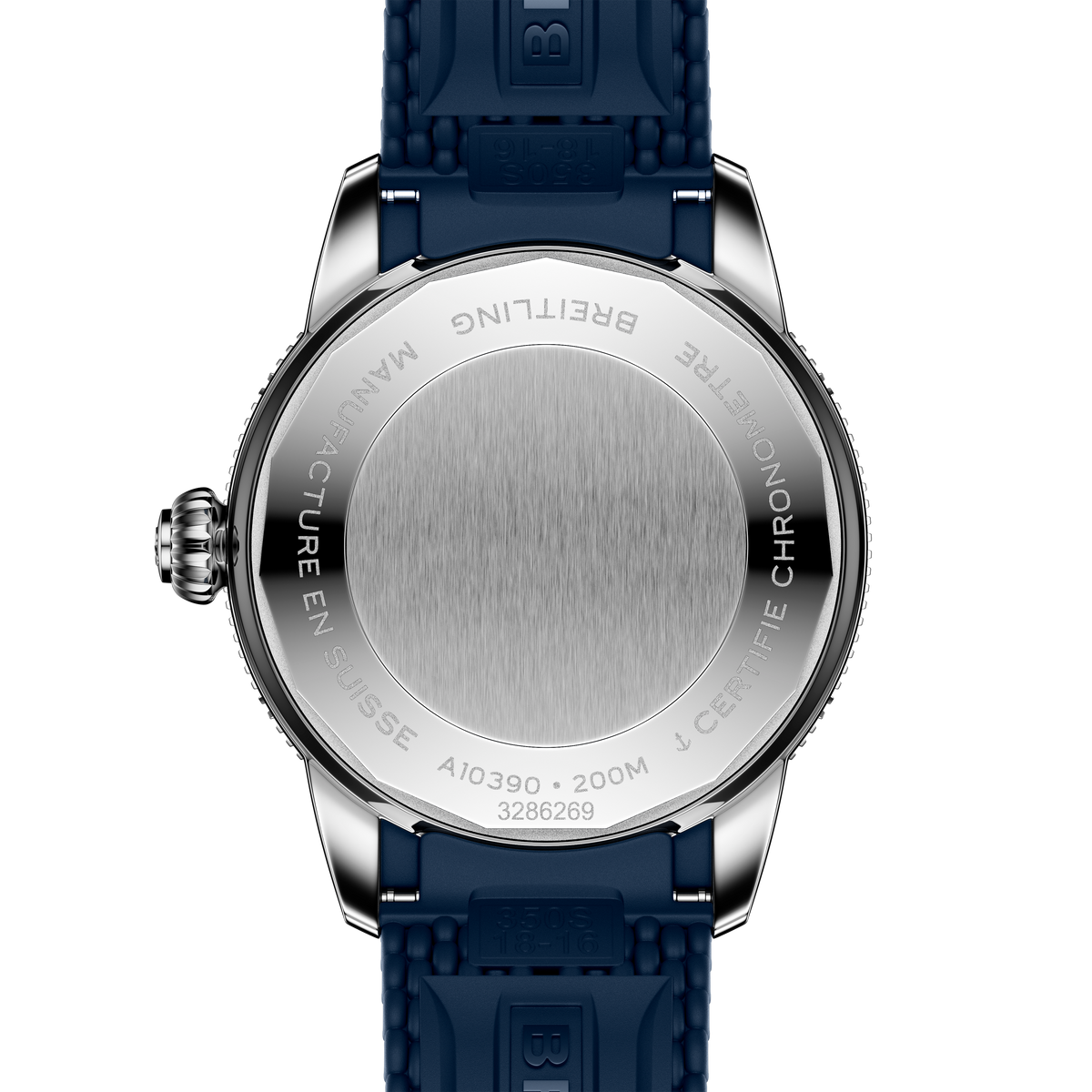 BRT Superocean Heritage Automatic 36 Watch with Blue Mesh Rubber Strap