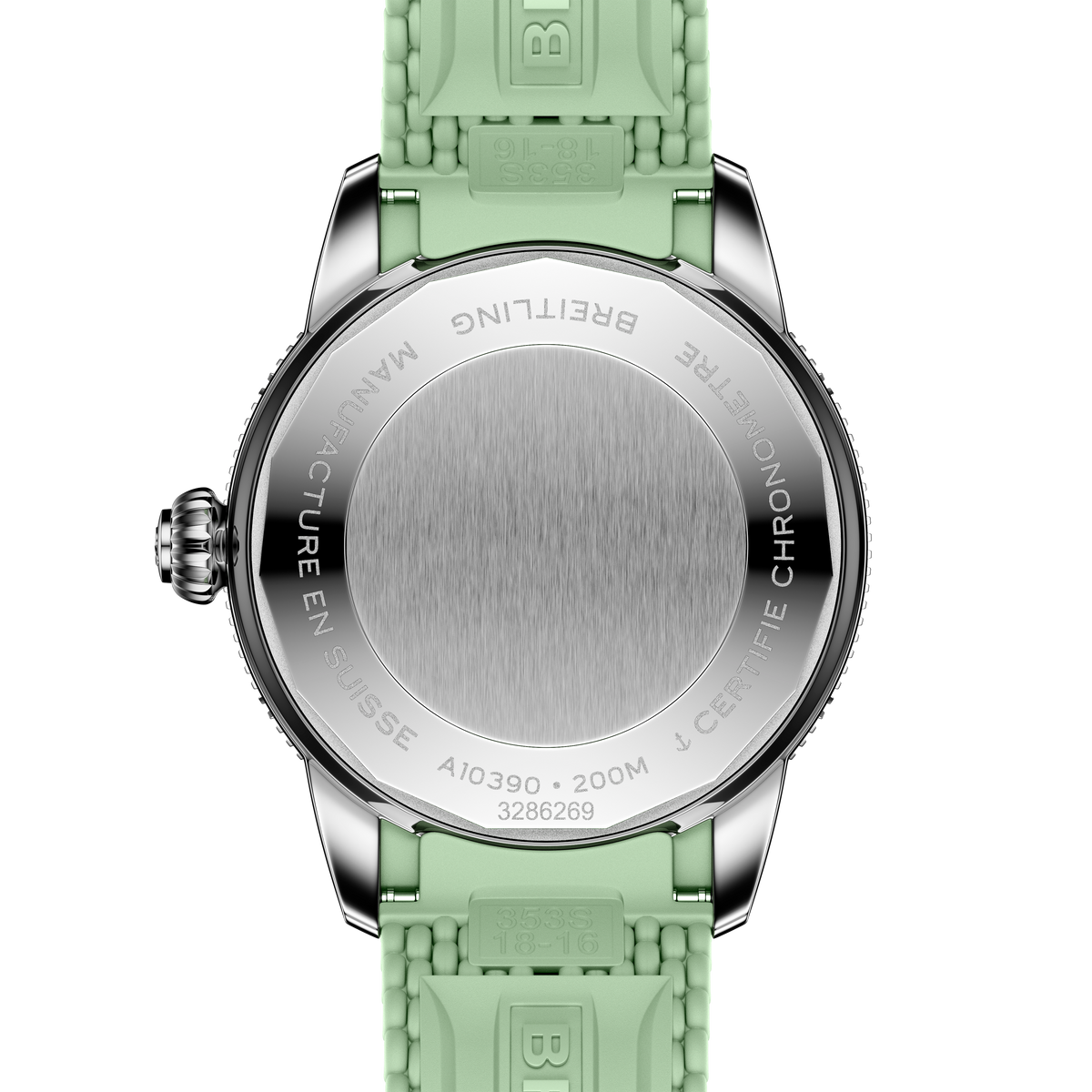 BRT Superocean Heritage Automatic 36 Watch with Mint Mesh Rubber Strap