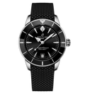 BRT Superocean Heritage B31 Automatic 40 Watch with Black Mesh Rubber Strap