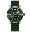 BRT Superocean Heritage B31 Automatic 40 Watch with Green Mesh Rubber Strap